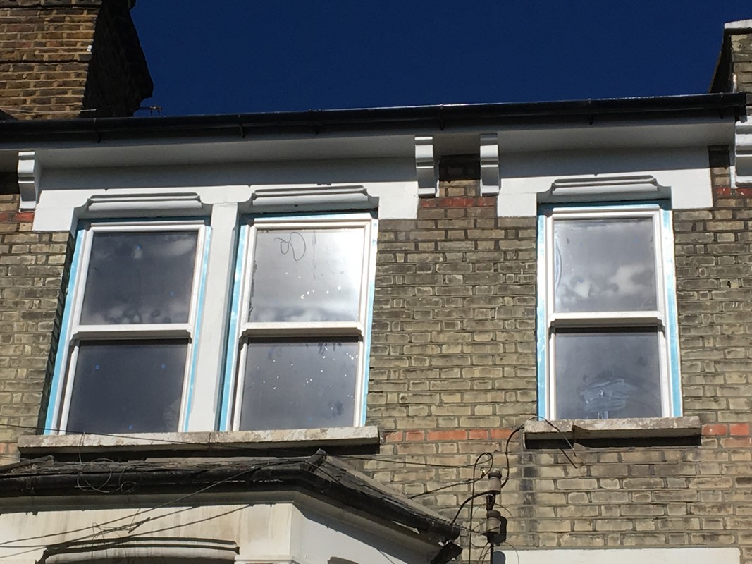 New uPVC sash windows fitted on Victorian terrace in Borehamwood